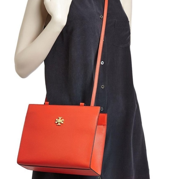 Tory Burch Kira Leather Small Tote Crossbody Bag In Poppy Red - Picture 4 of 14